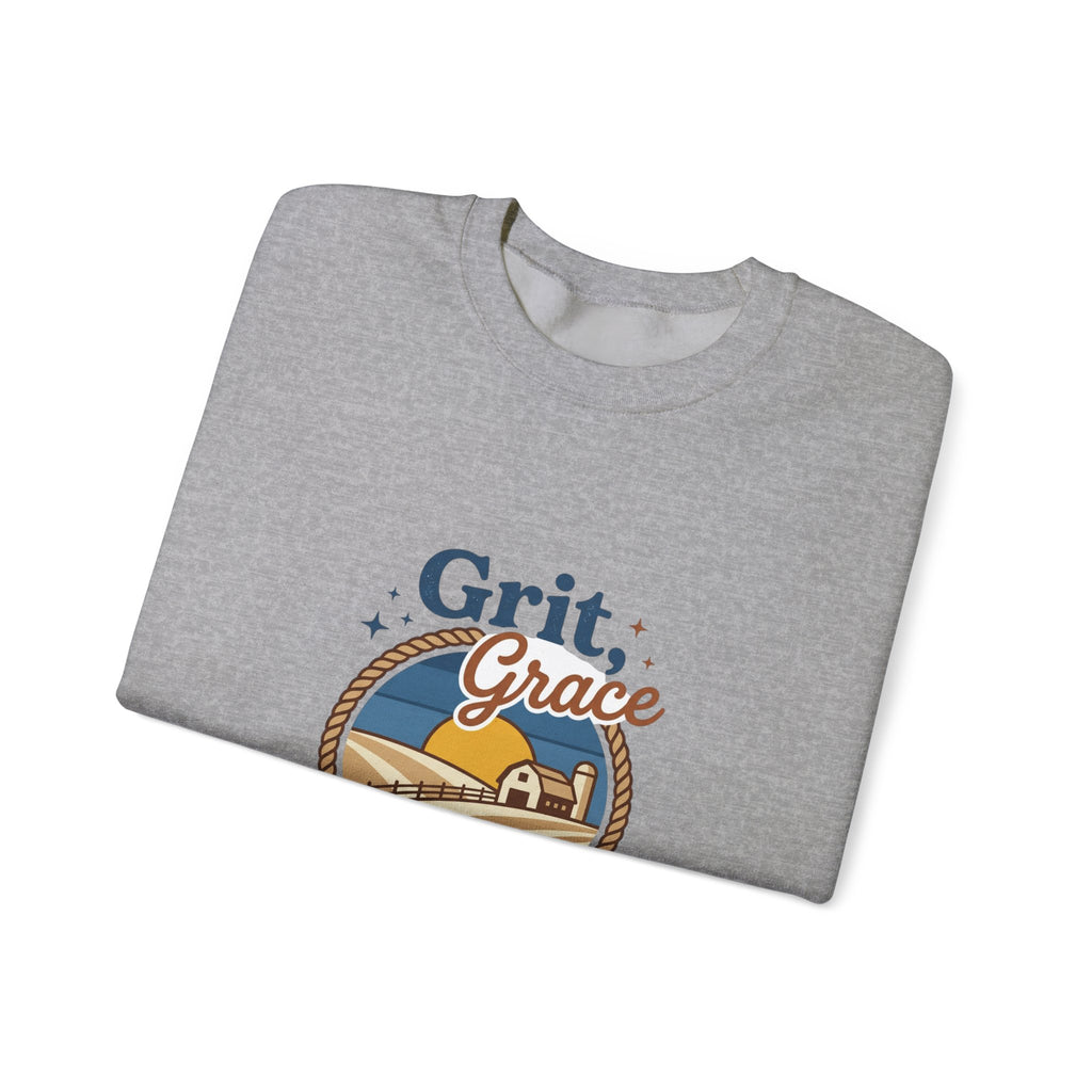 Grit Grace Skies Sweatshirt | western ranch, prairie vintage crewneck
