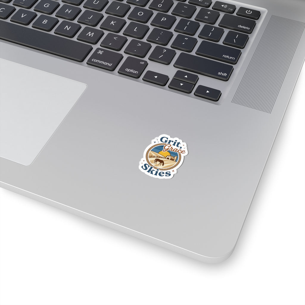 Grit & Grace Skies Sticker | Western Ranch Cowgirl Rustic Prairie Emblem