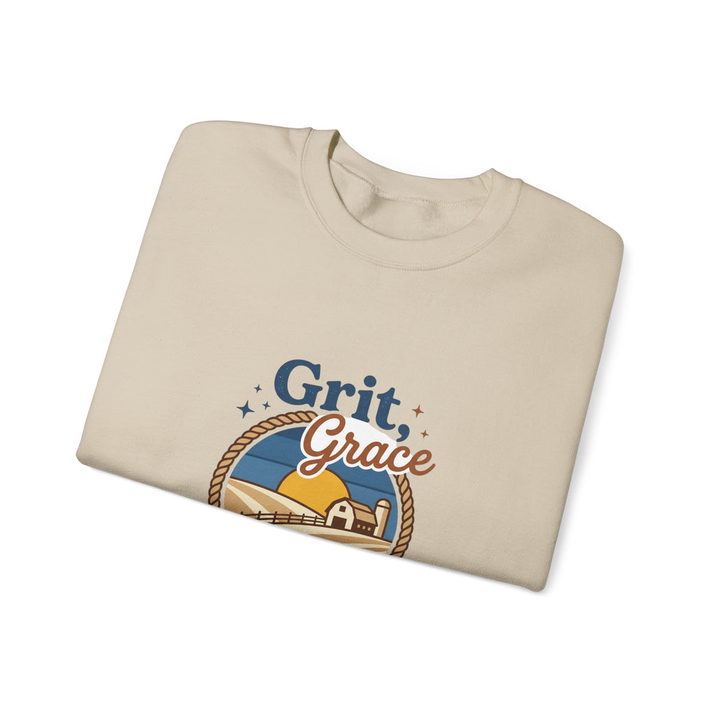 Grit Grace Skies Sweatshirt | western ranch, prairie vintage crewneck