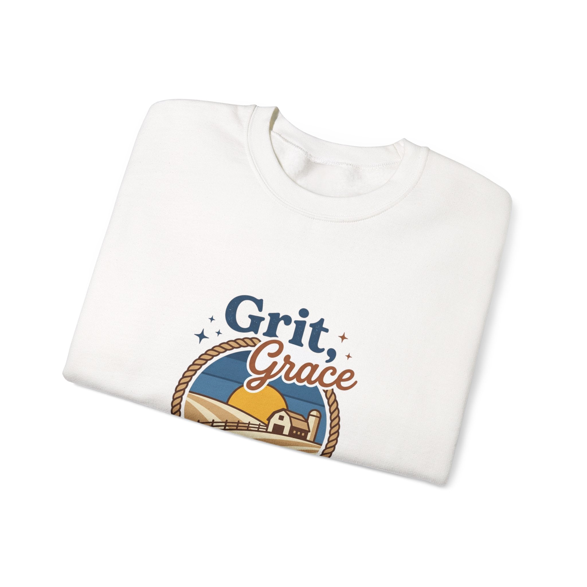 Grit Grace Skies Sweatshirt | western ranch, prairie vintage crewneck