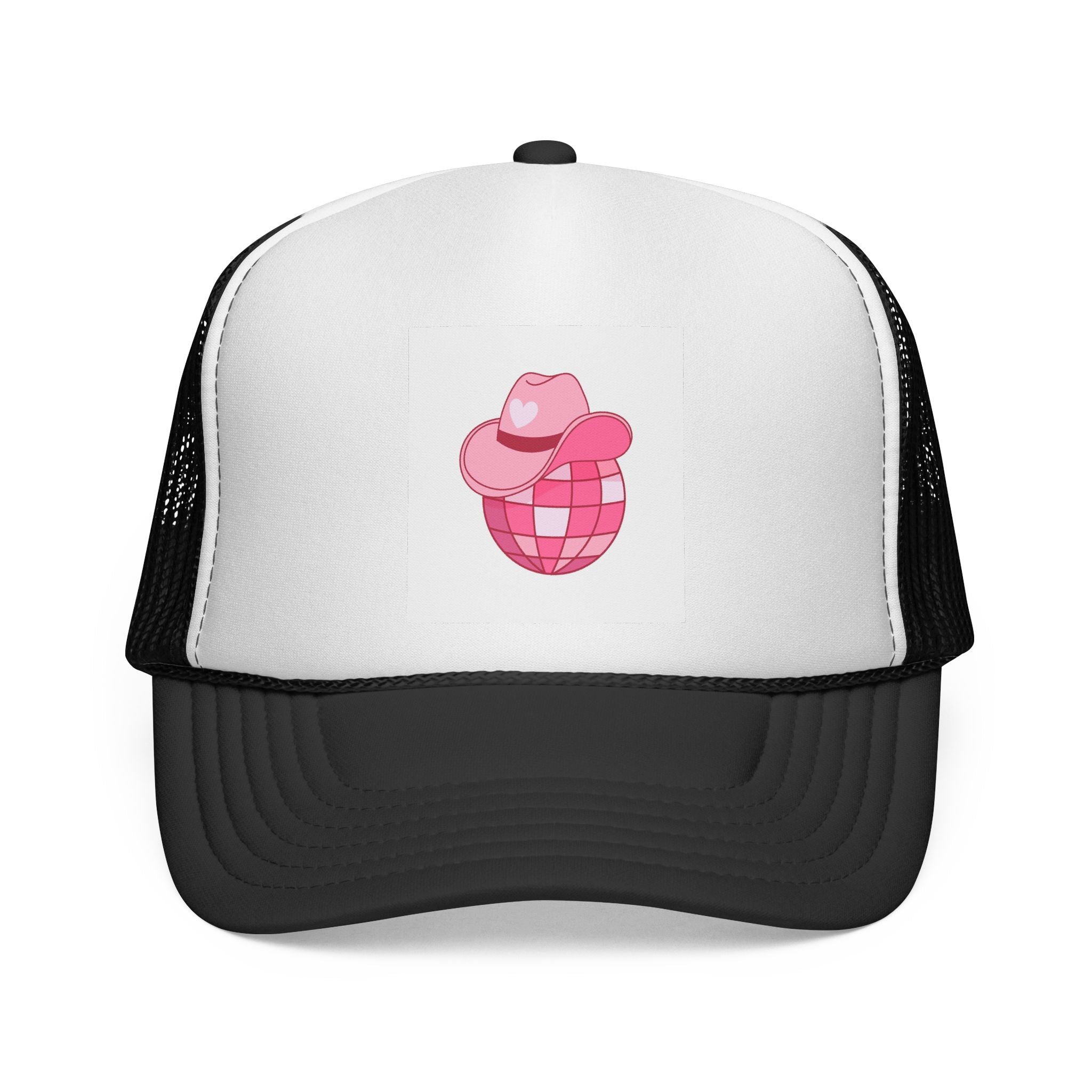 Pink Cowboy Disco Ball Trucker Cap