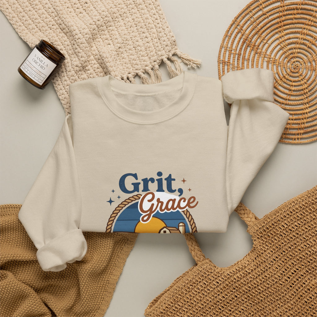 Grit Grace Skies Sweatshirt | western ranch, prairie vintage crewneck