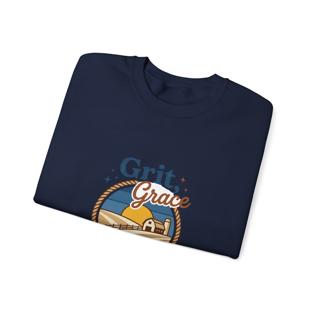 Grit Grace Skies Sweatshirt | western ranch, prairie vintage crewneck