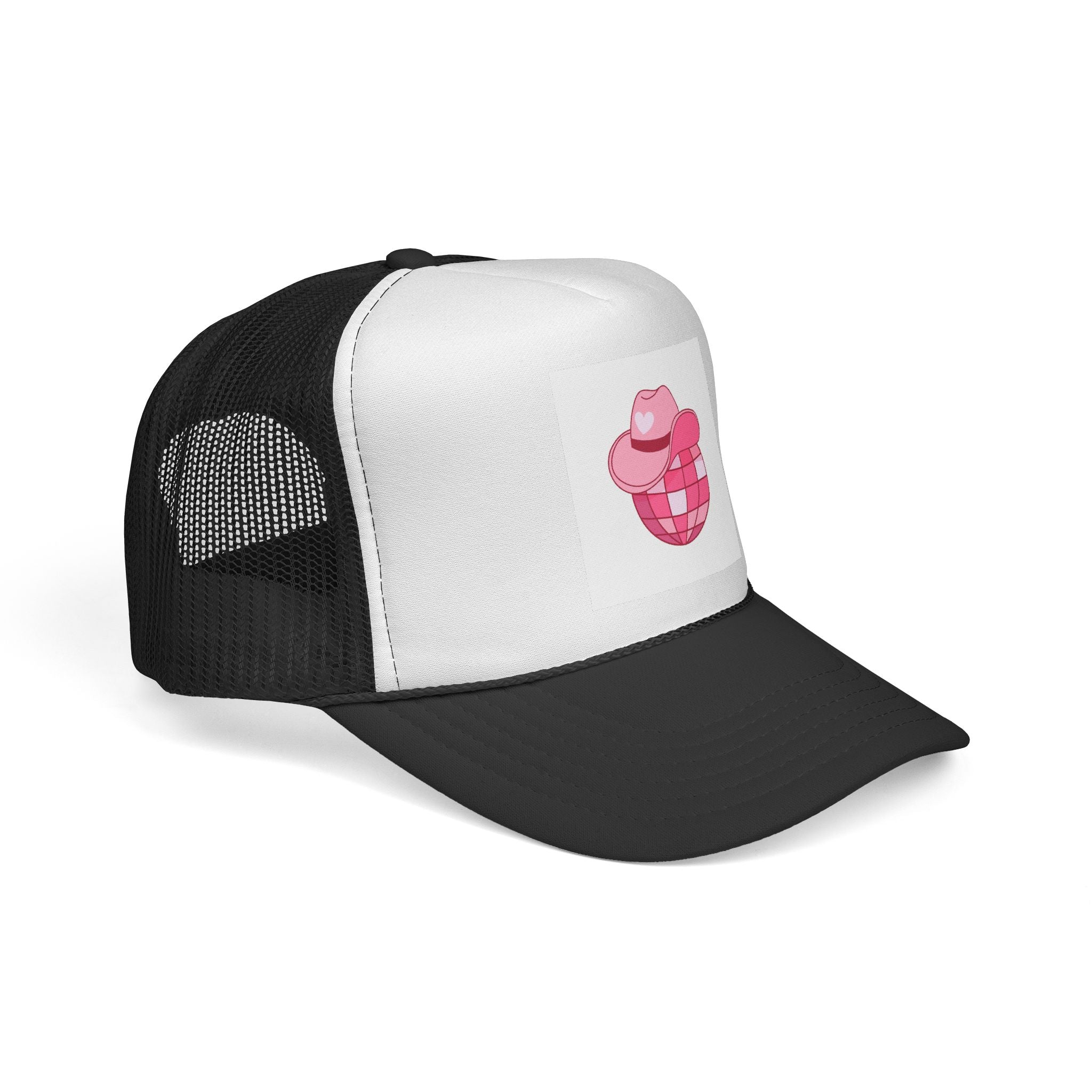 Pink Cowboy Disco Ball Trucker Cap